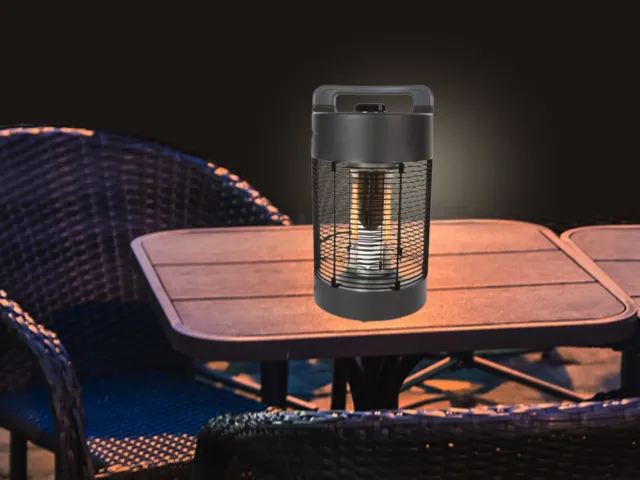 Elektrischer Tischheizstrahler für draußen Wärmestrahler Balkon Terrassenheizer