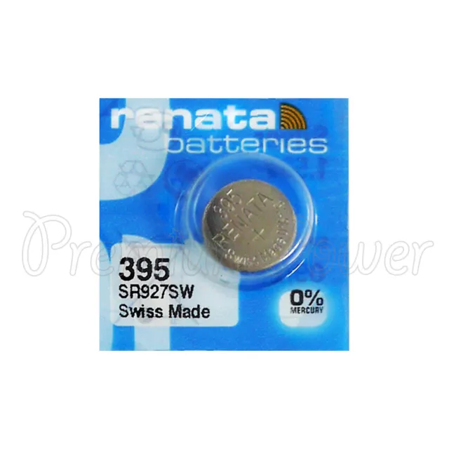 1 X Renata 395 Argent Oxyde Batterie 1.55V SR927SW SR57 399 Montre 0% Mercure