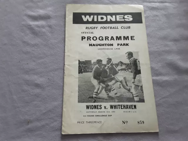 Widnes v Whitehaven 1963 Challenge Cup 2nd round (Wid-24)