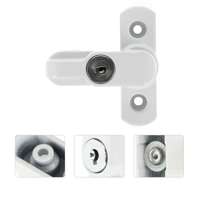 Kit de bloqueo de ventana de aleación de cerradura en T-lock blanco ventana de seguridad para bebé