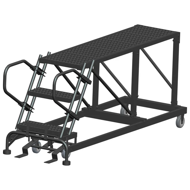 Ballymore Rolling Work Platform Overall Height 30 in Steps 3 Cap 800 lb