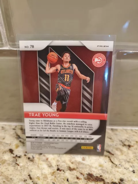 Trae Young 2018 Panini Prizm Basketball #78 Rookie Red Ice 2