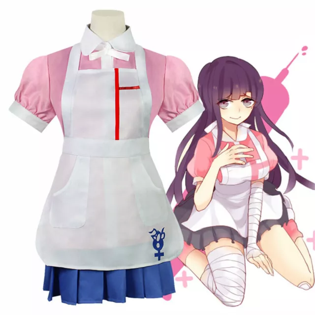 Danganronpa Dangan Ronpa Mikan Tsumiki Cosplay Costume Dress Ladies Uniform Suit 2