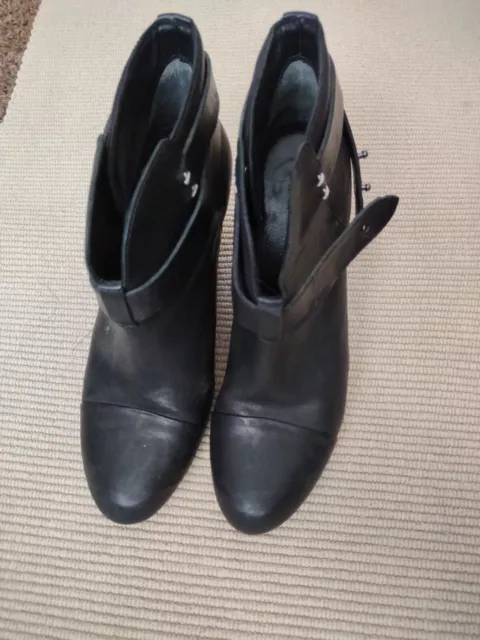 Rag & Bone Harlow Harrow Women's 39 ML Sz 8 Shoes Black Leather Ankle boots