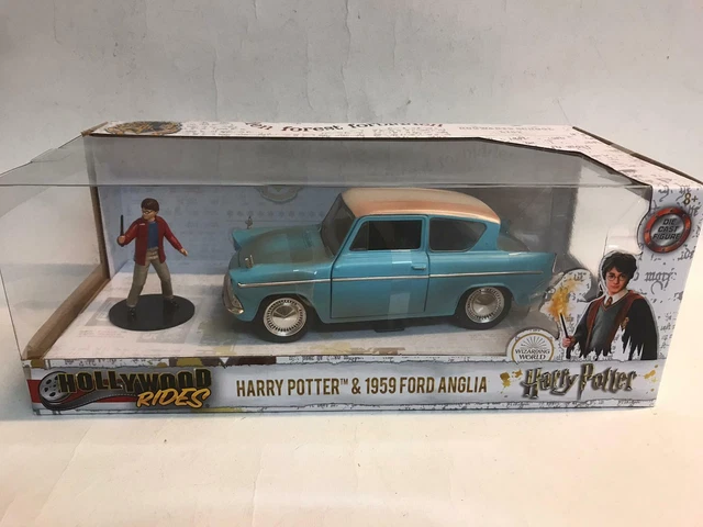 Jada Toys Harry Potter - Set Di 2 Auto Da Collezione Die-Cast: Ford Anglia 1959 E Knight Bus - Macchinine In Miniatura 4 Cm Con Ruota Libera