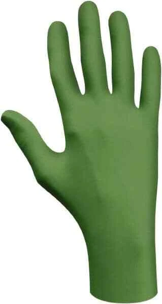 100 Pack SHOWA 6110PFL Disposable Gloves, Size Large, 4 mil, Nitrile-Coated