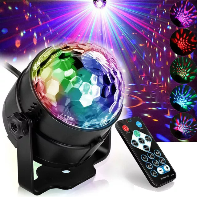 Party Magic Disco Ball Light LED Club RGB Rotating Club DJ Stage Lights +Remote