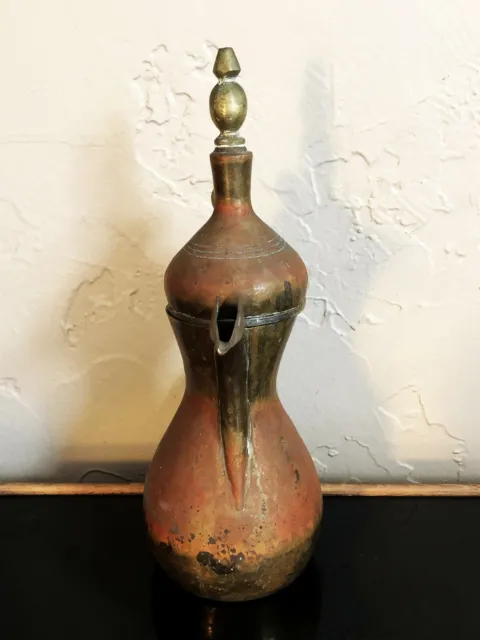 Vintage Middle Eastern Arabic Turkish Bedouin Persian Brass Dallah