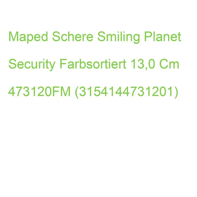 Maped Schere Smiling Planet Security Farbsortiert 13,0 Cm 473120FM (315414473120