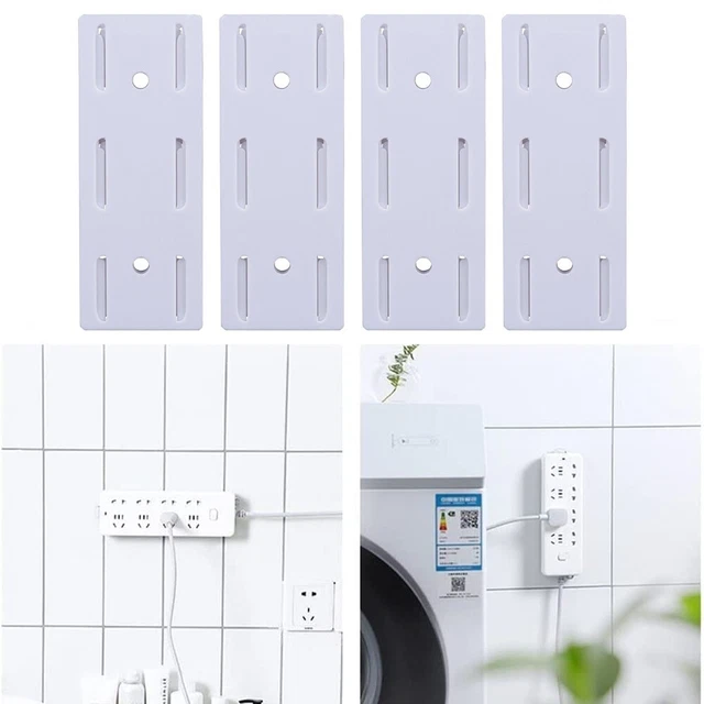 Say Goodbye to Cable Clutter con 4 Fissatori Prese Autoadesivi Riutilizzabili