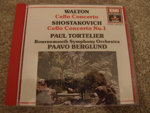 Paavo Berglund / Paul Tortelier WALTON & SHOSTAKOVICH Cello Concerto EMI Angel