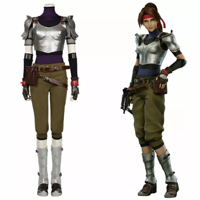 Final Fantasy VII Remake-Jessie Cosplay Costume Jumpsuit Outfits Halloween*