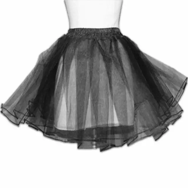 Expédié de Paris - Jupon Noir Tulle Volume Élastique Bouffant Maid Cerceau Tutu