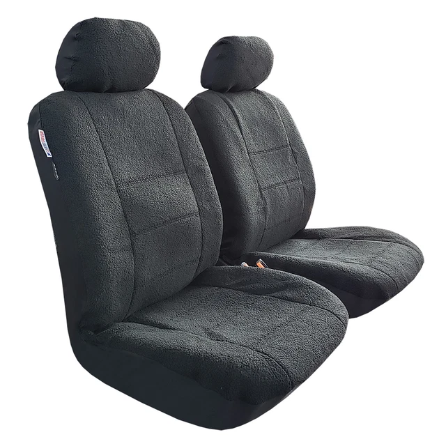 CAR SEAT COVERS For Suzuki Jimny,Faux Sheepskin Black Protector Front Set EUR 64,55 PicClick FR