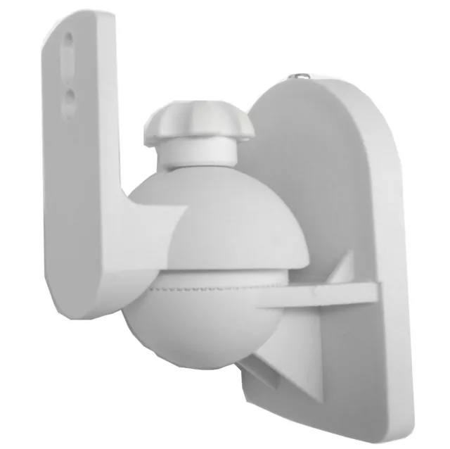 1 Universal Satellite Small Speaker Wall or Ceiling Mount Bracket Holder - White