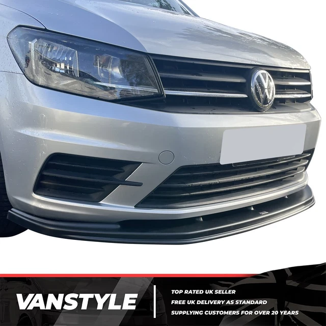 Fits Vw Caddy Mk4 2015-21 Lower Front Abs Black Splitter Spoiler Bumper Lip