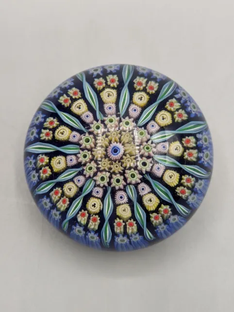 Perthshire Glass Millefiori Radial Paperweight 12 Spoke PP1 - 1970s, Scottish