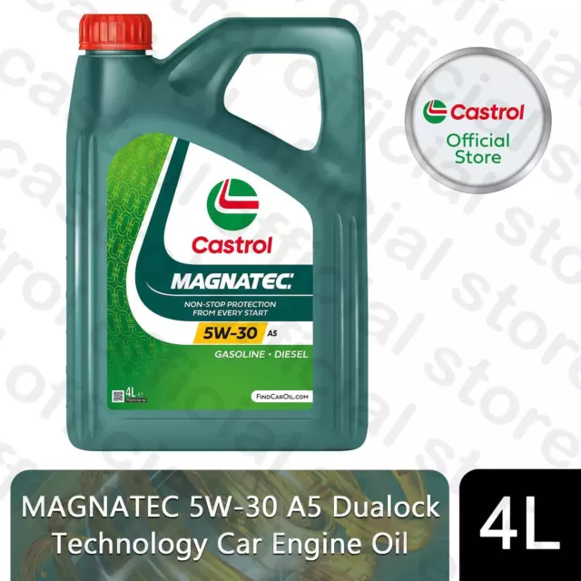 Castrol Magnatec 5W-30 A5 4L Car Engine Oil Dualock Technology, 4 Litre