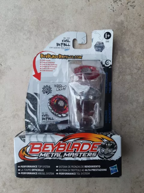 toupie bb-100 evil befall beyblade hasbro metal fury masters neuf new