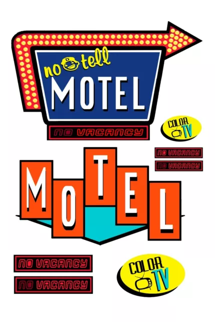 1:24 1:25 G scale model motel signs