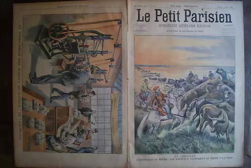 Le Petit Parisien 1907 N 946 Les Taureaux En Camargue