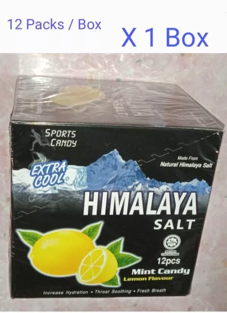 1 Box Himalaya Salt Mint Lemon Extra Cool Sports Candy (12 Pack) - FREE  Shipping