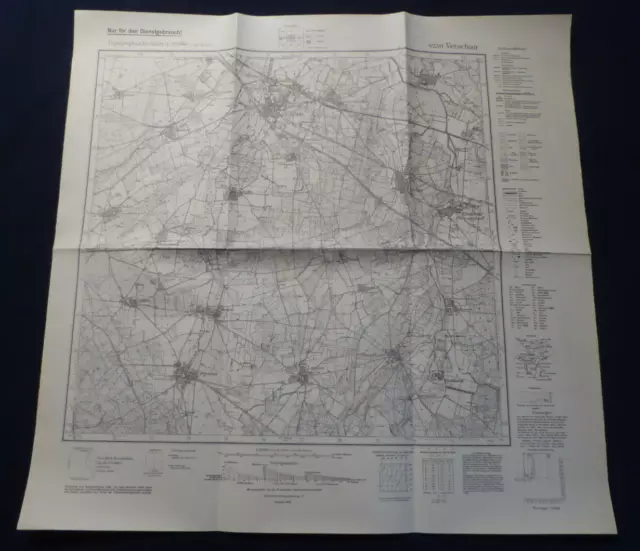 Vetschau, Landkarte Meßtischblatt 4250, Lassow, Ogrosen, Eichow, von 1943