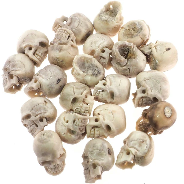 25-28mm 1 1/8" Hand Carving Deer Antler Skull Wholesale Lot Bead Cabochon