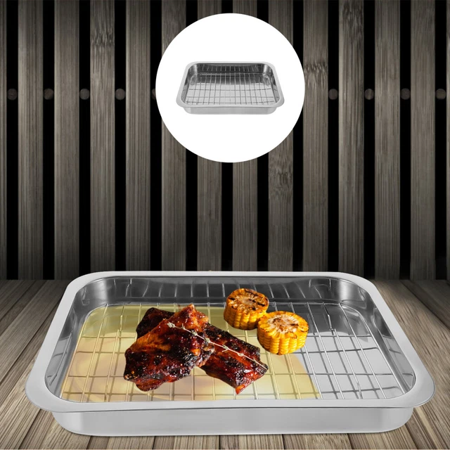 Backformen Aus Edelstahl Bräter Mit Rost Backen Antihaft-Grillrost Truthahn