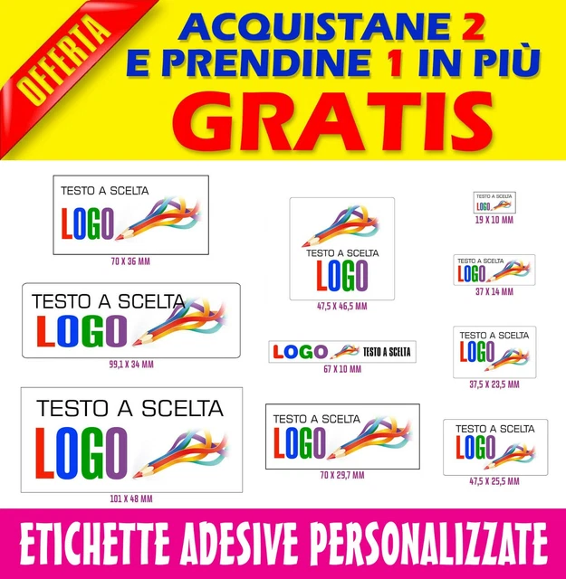 500 Etichette Adesive Personalizzate Colorate Per Chiudibusta - Bollini Bianco, Ideali Per Corrispondenza E Pacchi