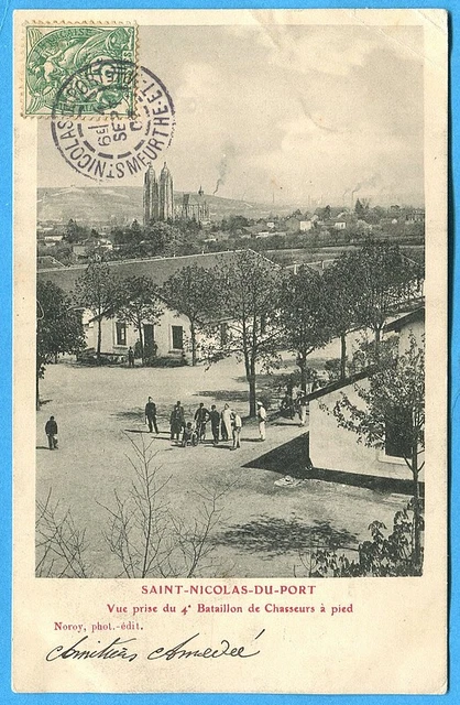 CPA: Saint-Nicolas-du-Port - view taken of the 4th Battalion of Hunters on foot