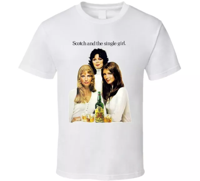 J And B Retro Vintage Alcohol 70s Jb Scotch And The Single Girl T Shirt