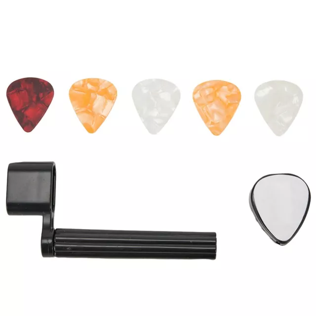 Enrouleur de Corde Guitare Pont Broche Tracteur Avec Plectre Support 5x / Nous