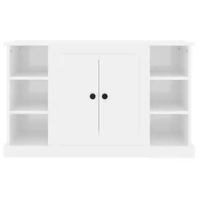 AX Credenza Bianco Classica 100x35.5x60cm Portaoggetti Armadietto Ante 0k 816442