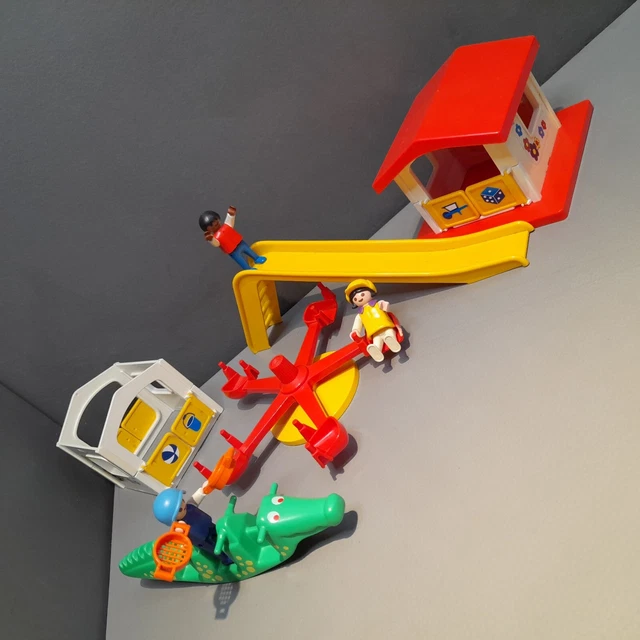 VINTAGE PLAYMOBIL 1980S Retro Toy Fun Playground and Figures Bundle £24