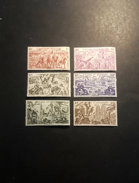 France Colonie Saint Pierre Et Miquelon Poste Aérienne Pa N°12/17 Neuf * Mh 1946