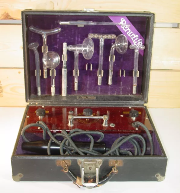 Antique Medical Quack Equipment Renulife Violet Ray Generator Model R Working