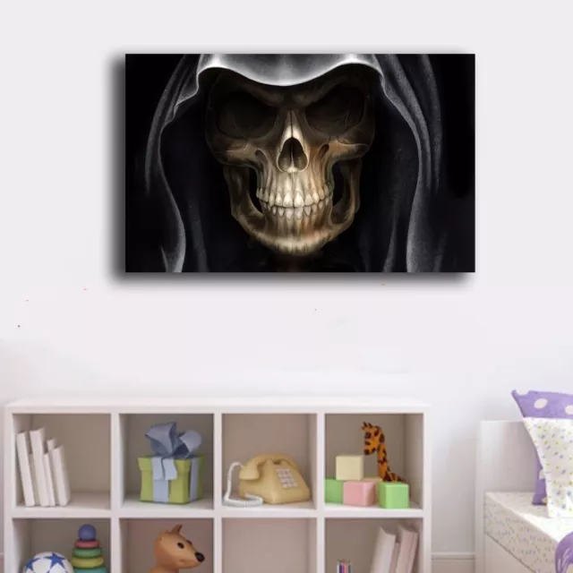 Framed Canvas Prints Stretched Abstract Skull Wall Art Home Decor Painting Gift