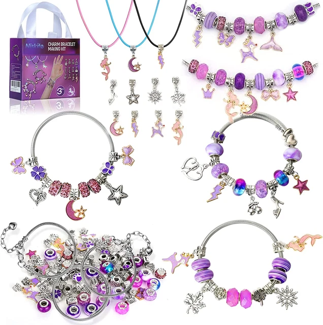 Niskite Niñas Juguetes Edad 6-8, Kit de Fabricación de Pulsera de Joyería para Niñas,5 6 7 8 9 10 Ye