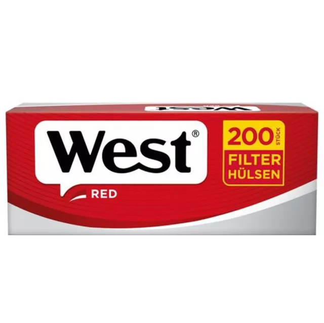 West Red Filterhülsen Zigarettenhülsen Hülsen (5x 200er - Packung)