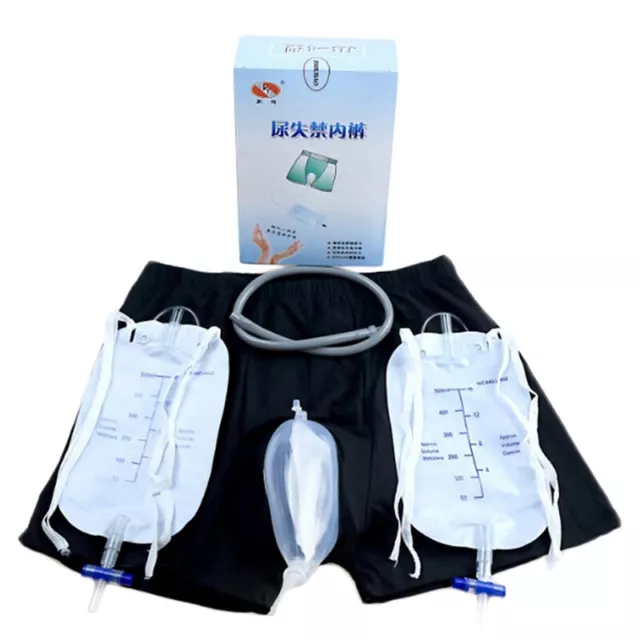 Upgrade incontinence male urine leg bag silicone urine collector with tube F  Sg