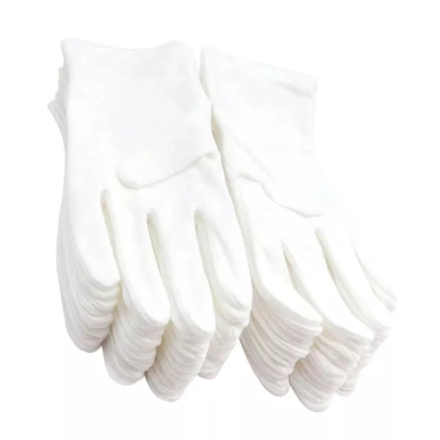 10 Pairs Mitaines Enfants Confortables Coton Blancs