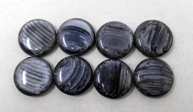 Bouton Ancien Gris Marbré - Mercerie Vintage (réf. 3476)