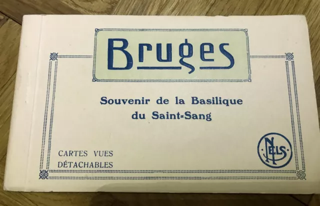 10 antike Postkarten v. Brügge (Bruges) im Kartenheft