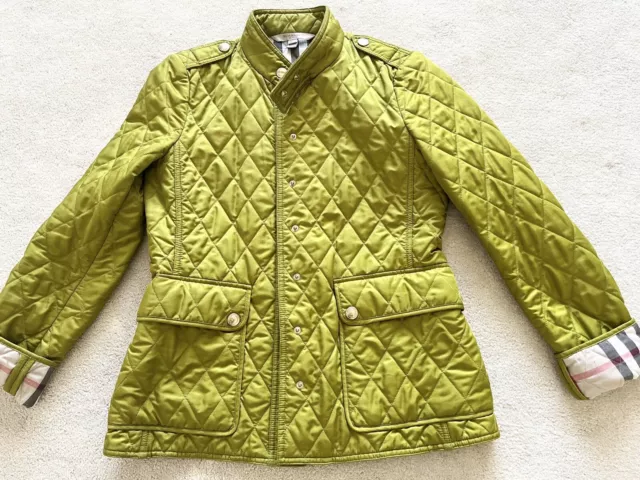 Burberry Brit Quilted Jacket-Green Olive - Size M