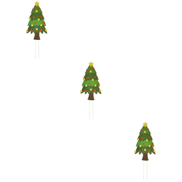 Set 3 Décorations De Jardin Noël Vacances En Plein Air Signe Métal Imperméable