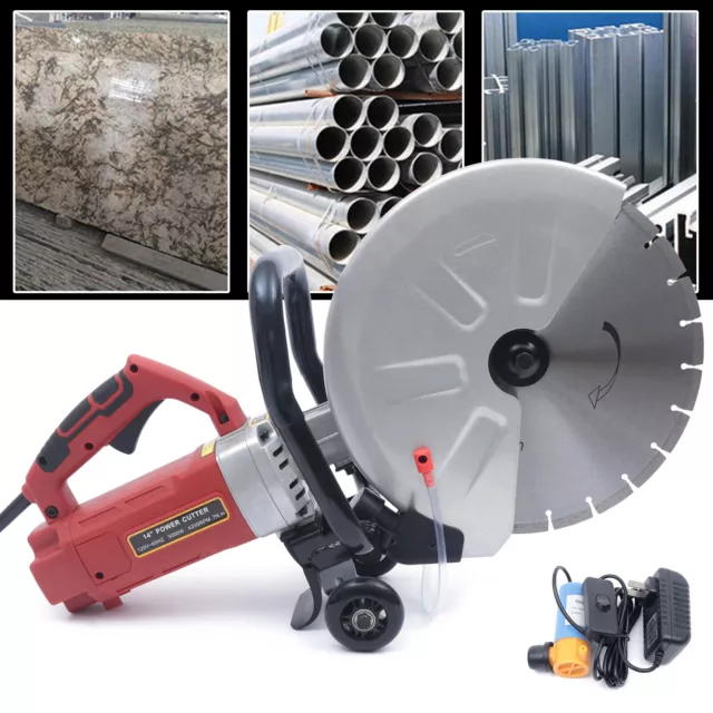 5500rpm 14" Electric Concrete Cut Off Saw Circular Cutter Masonry Paver Cut Saw