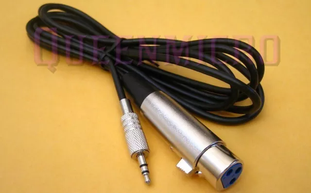 25Ft XLR 3-Pin Female to 3.5mm 1/8" Stereo Plug Microphone Audio TRS Cable 25'Ft