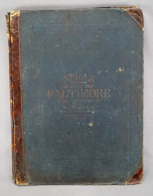 Rare 1896 Atlas Of Baltimore City Maryland By G. W. Bromley & Co COMPLETE