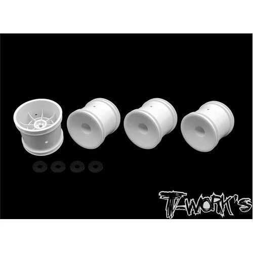 TWORKS 12mm Truck Wheel White ( Team Associated T4.3, T5M and T6.1 & Tekno ET410
